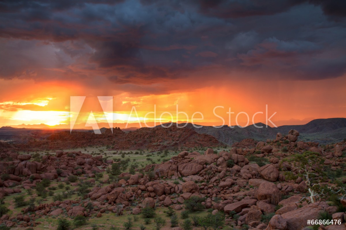 Image de Sunset in the wet season Damaraland